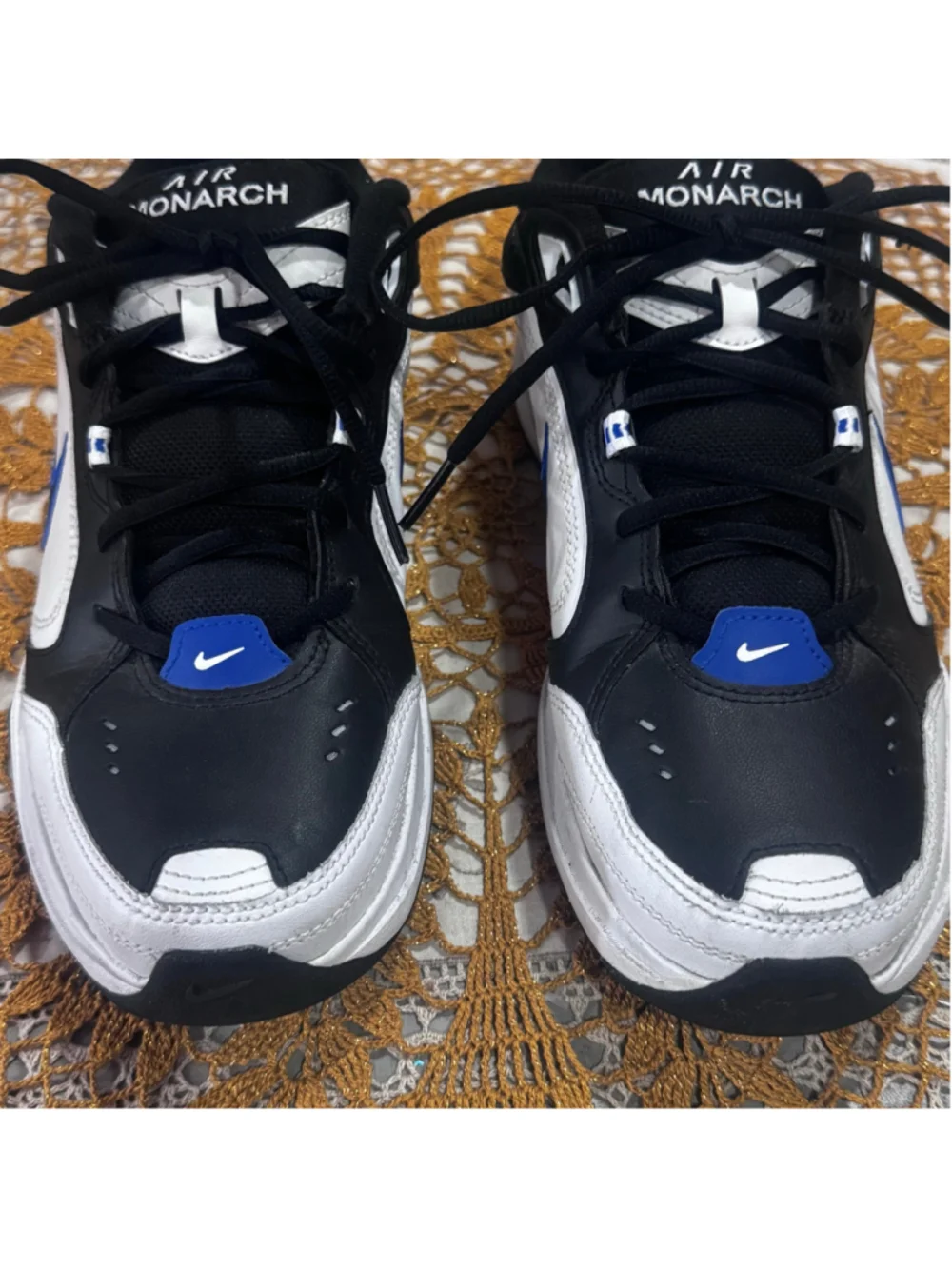 Nike Air Monarch Sneakers Black and White